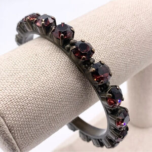 Sorrelli Riveting Romance Burgundy Crystal Cuff Bracelet